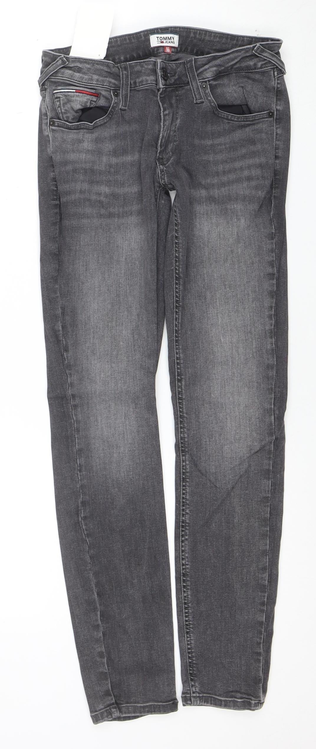 Tommy Jeans Women's Grey Skinny Denim Jeans Size 10 (27/30)