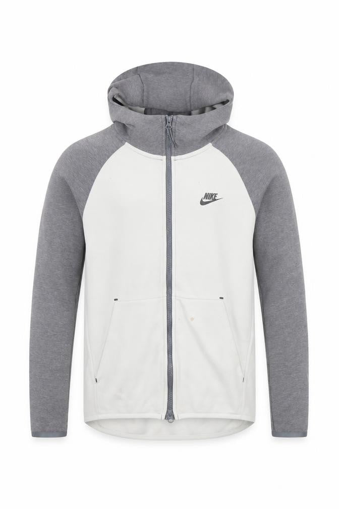 Nike Men's Grey Full Zip Hoodie Size S Regular Fit Cotton Blend
