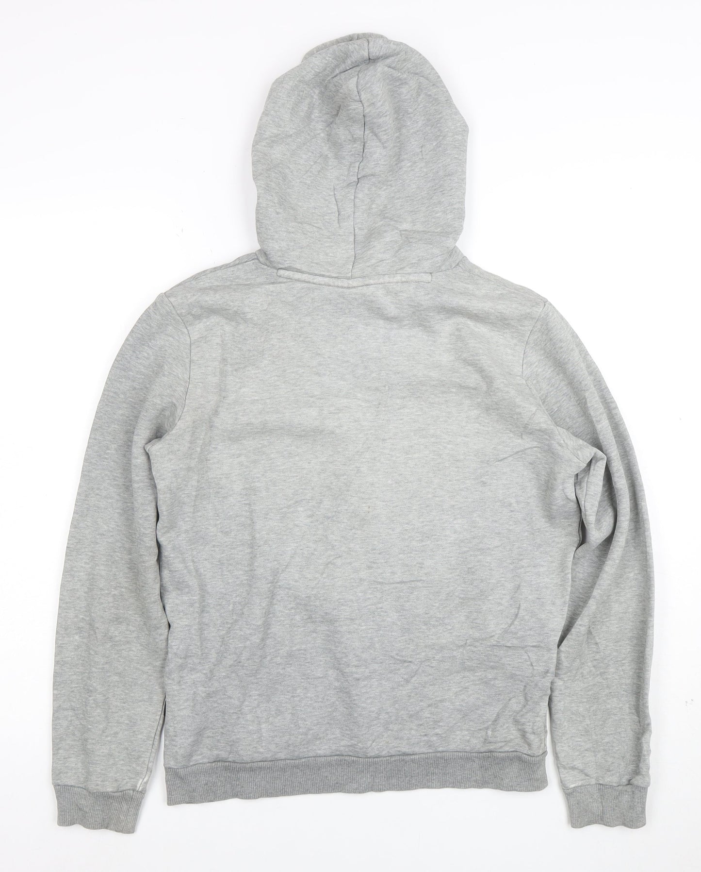 Puma Boys Grey Pullover Hoodie XL 13-14 Years Cotton Blend Logo