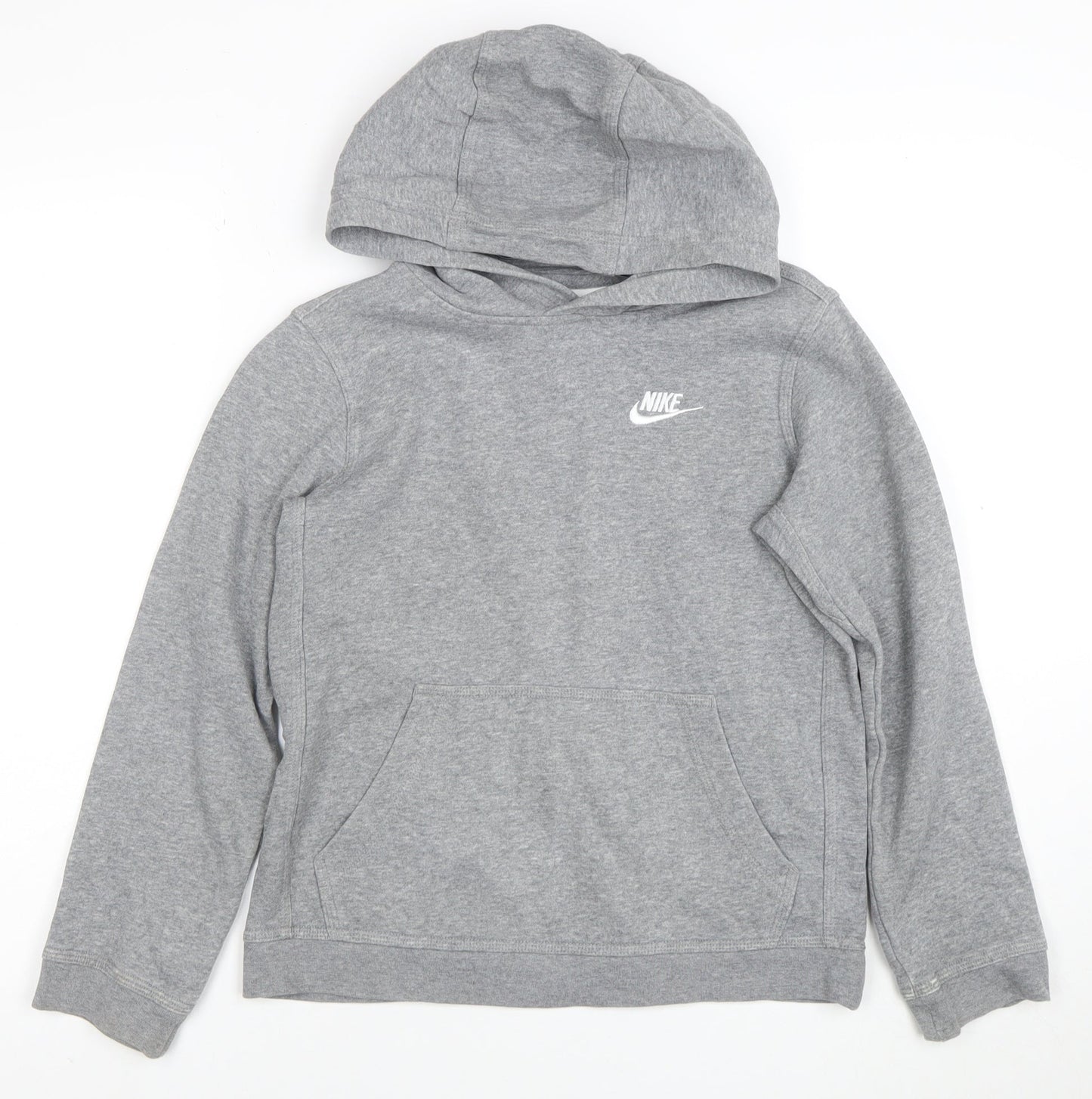 Nike Boys Grey Pullover Hoodie M 137-147cm Cotton Blend Fleece