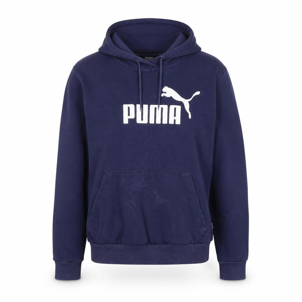 Puma Women's Navy Blue Pullover Hoodie Size M Logo Design
