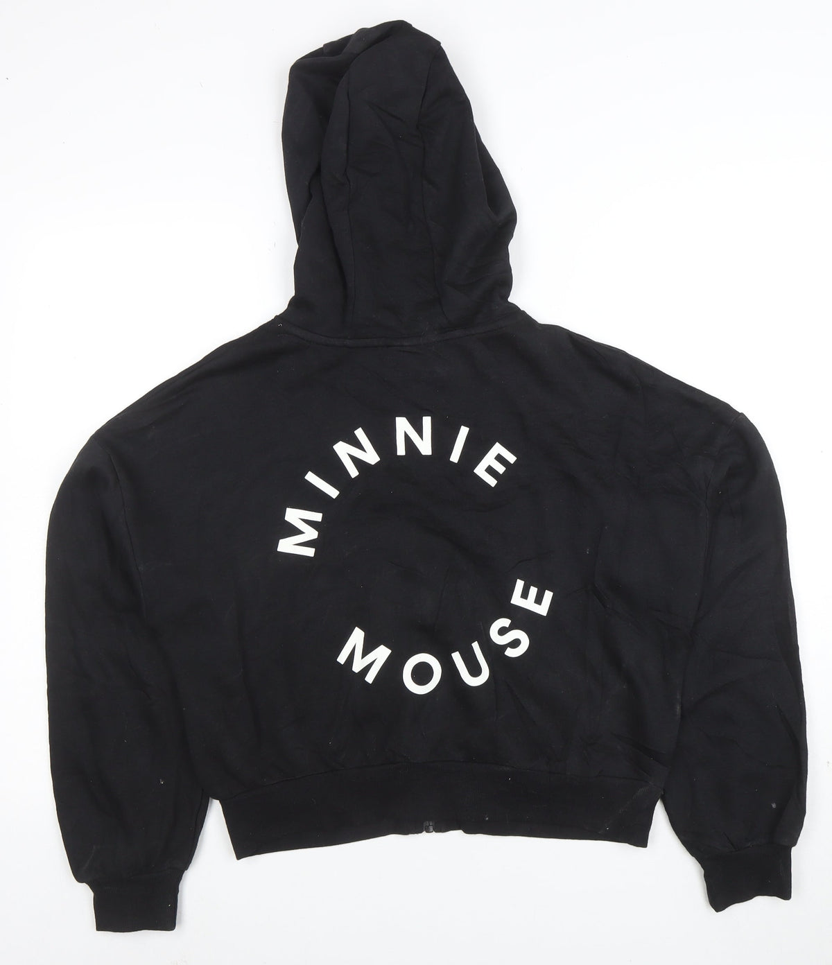 Disney Girls Black Minnie Mouse Full Zip Hoodie 10-11 Years