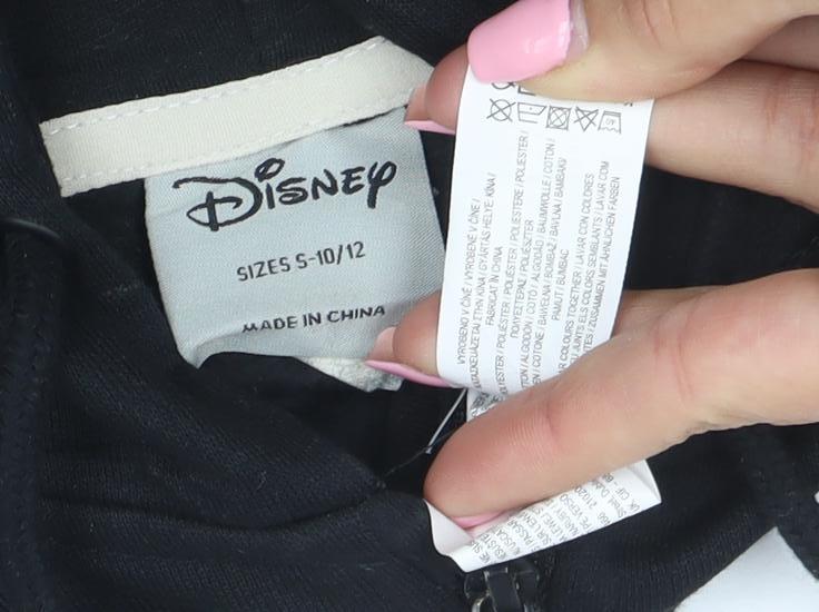 Disney Girls Black Minnie Mouse Full Zip Hoodie 10-11 Years