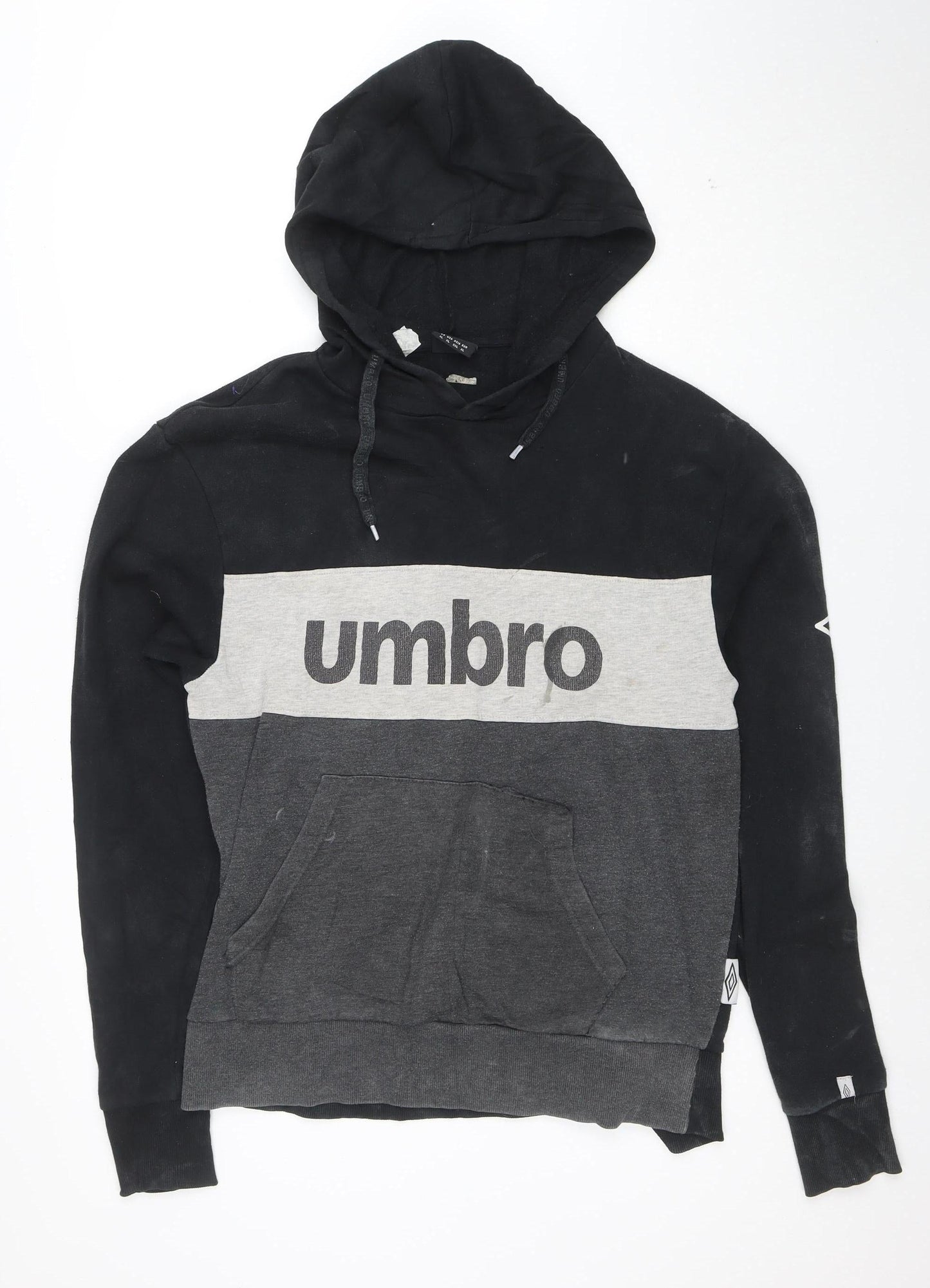 Umbro Men's Black XL Pullover Hoodie with Logo and Kangaroo Pocket