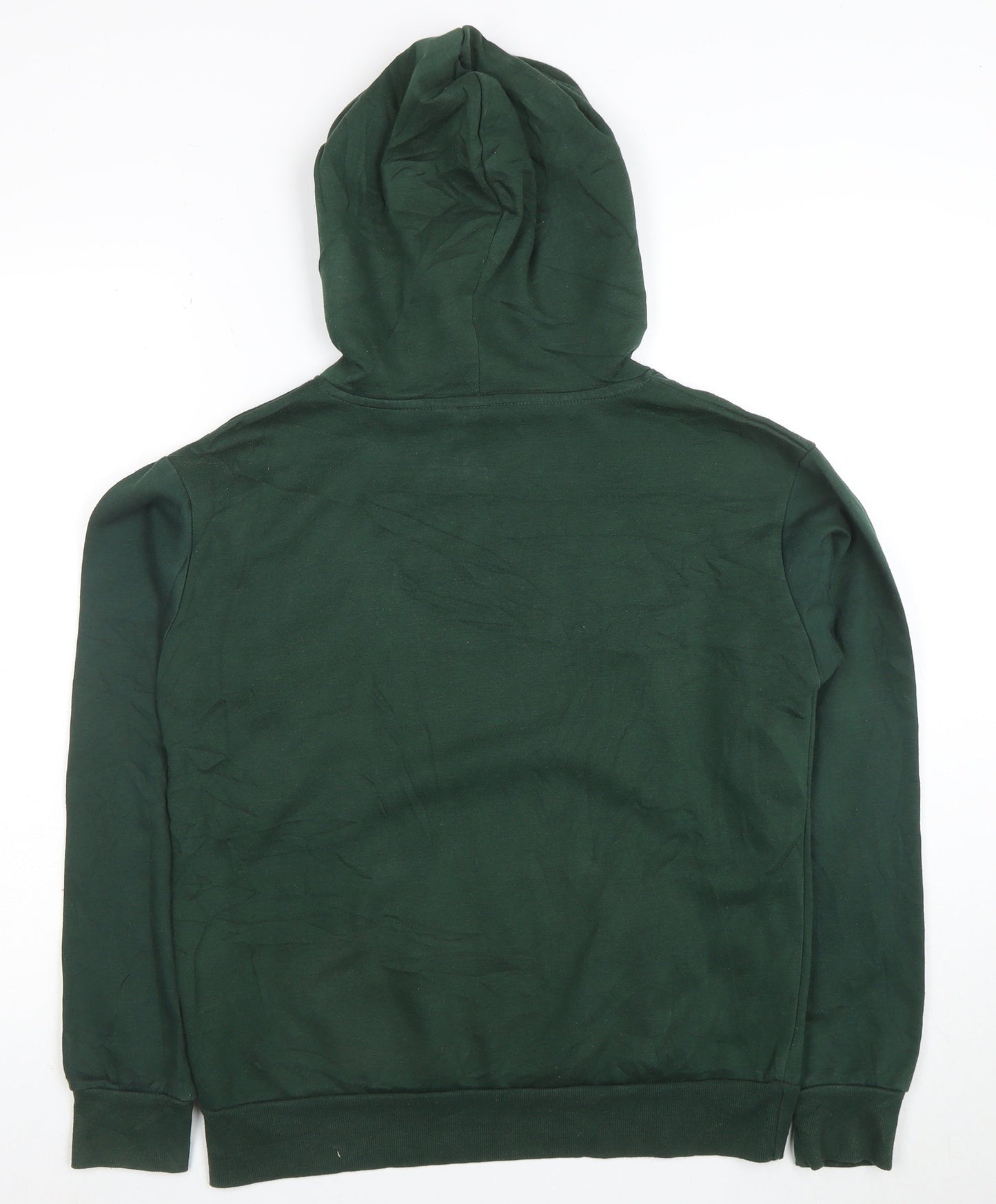Disney Women's Green Pullover Hoodie XS Relaxed Fit Cotton Blend