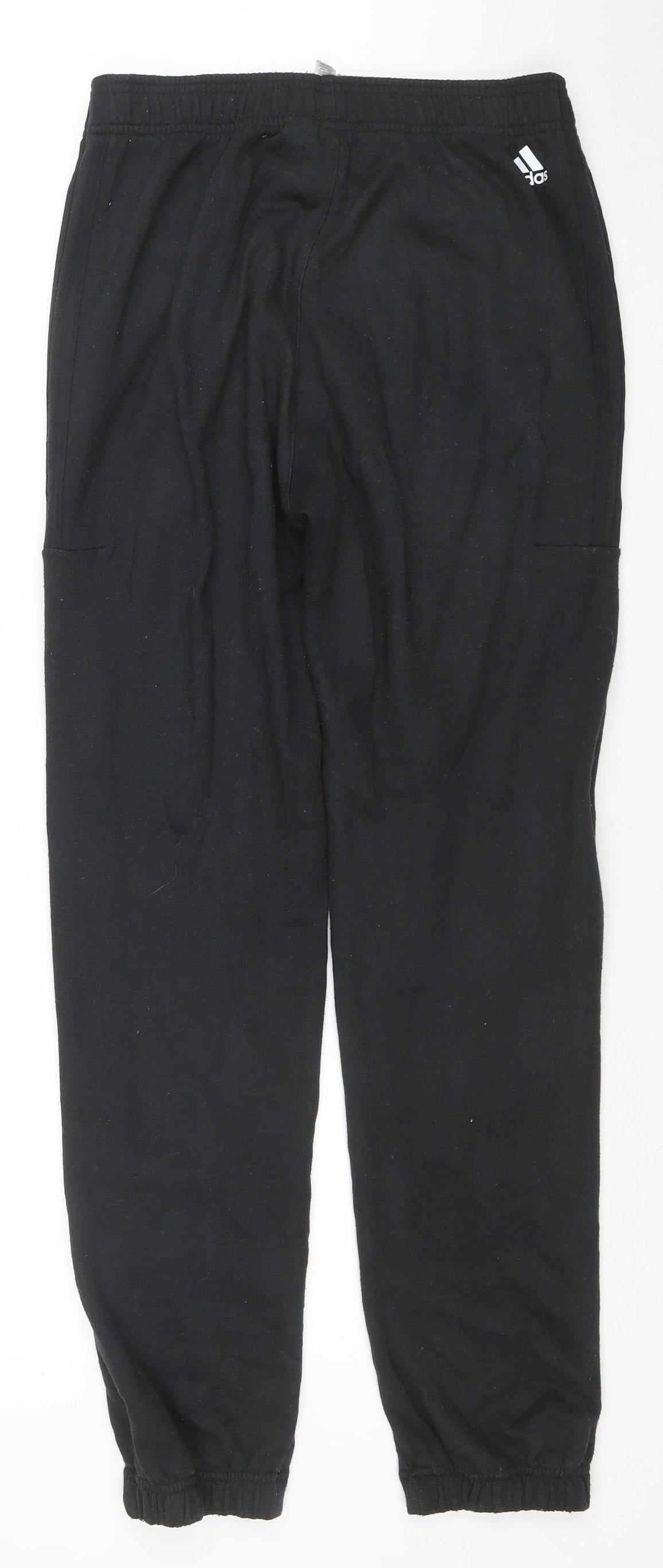 Adidas Mens Black Jogger Trousers Size S Polyester Blend