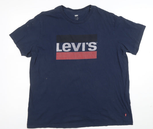 Levi's Men's Blue XL Logo Graphic Cotton T-Shirt