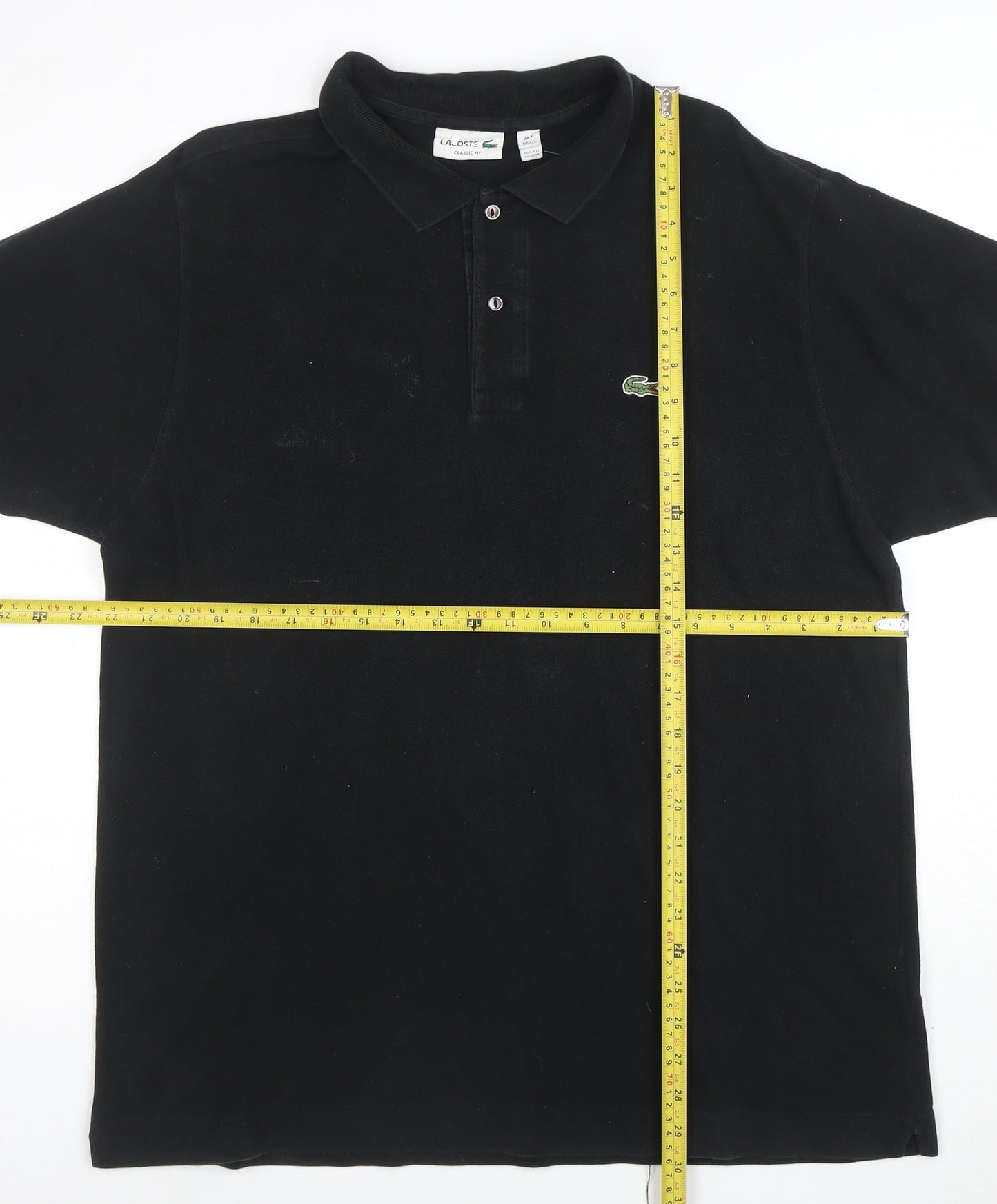 Lacoste Men’s Black Classic Fit Cotton Polo Shirt XXL