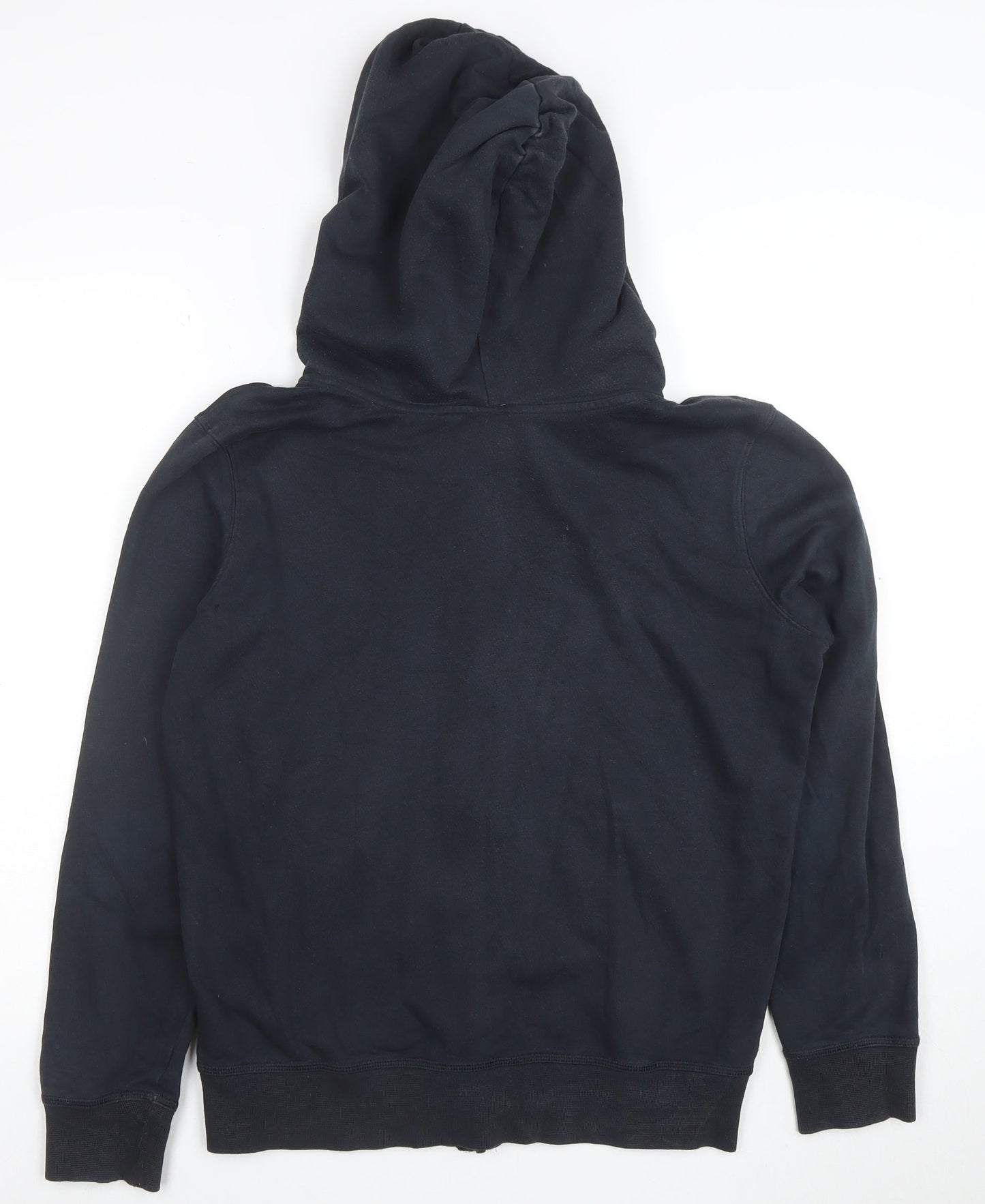 Adidas Women Black Full Zip Hoodie Size 14 M Cotton Blend Sportswear