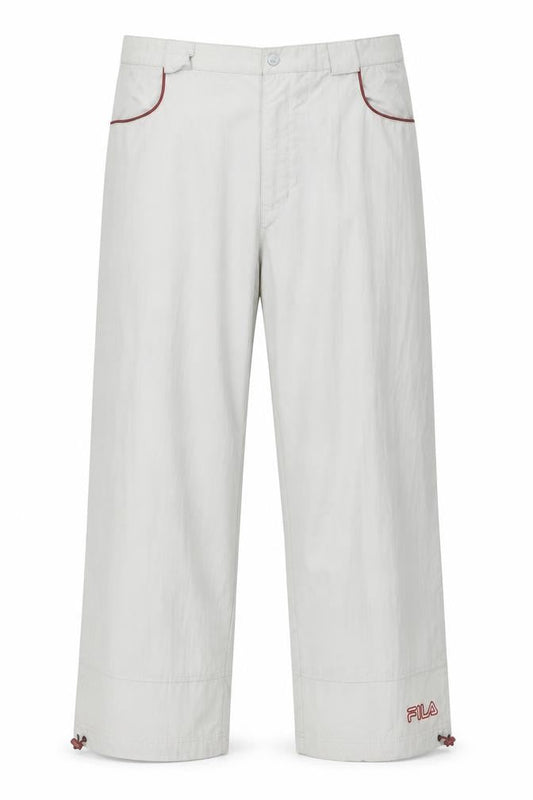 Front view of Fila Men Grey XL Lightweight Nylon Casual Trousers