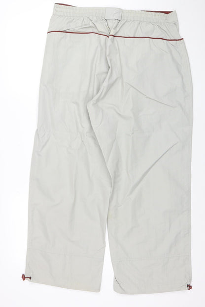 Back view of Fila Men Grey XL Lightweight Nylon Casual Trousers