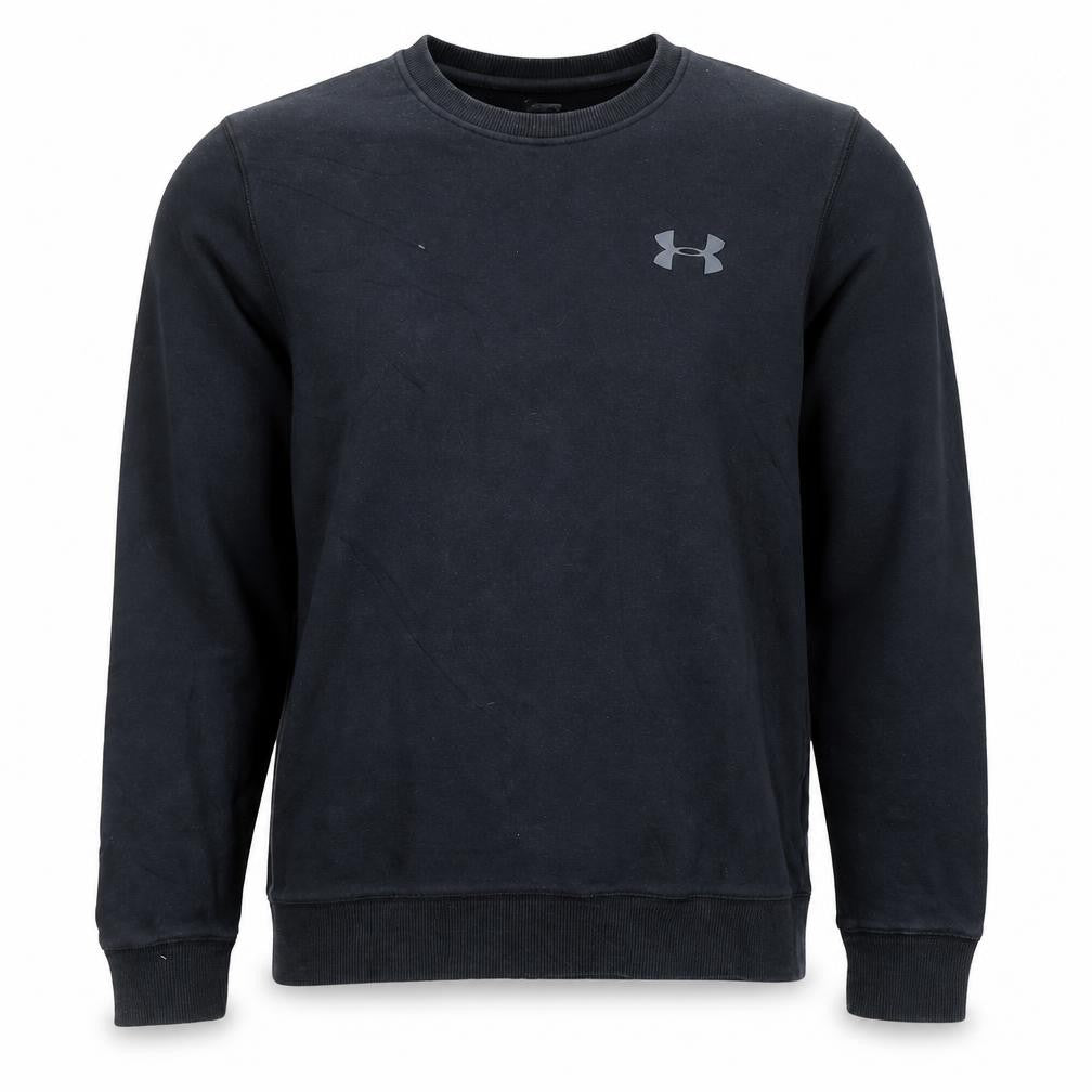 Under Armour Men's Black Small Crew Neck Fleece Pullover Sweatshirt