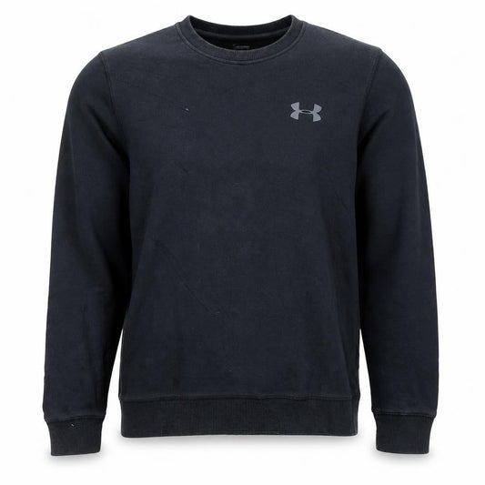 Under Armour Men's Black Small Crew Neck Fleece Pullover Sweatshirt
