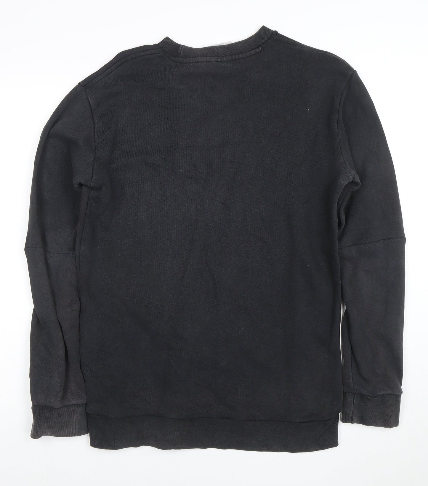 Adidas Mens Black Crew Neck Pullover Sweatshirt S