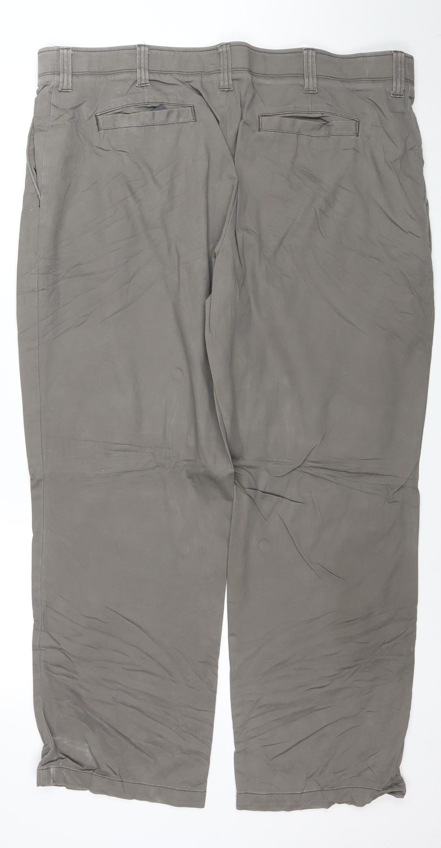 Wrangler Men's Grey Cotton Blend Chino Trousers Size 40 Regular