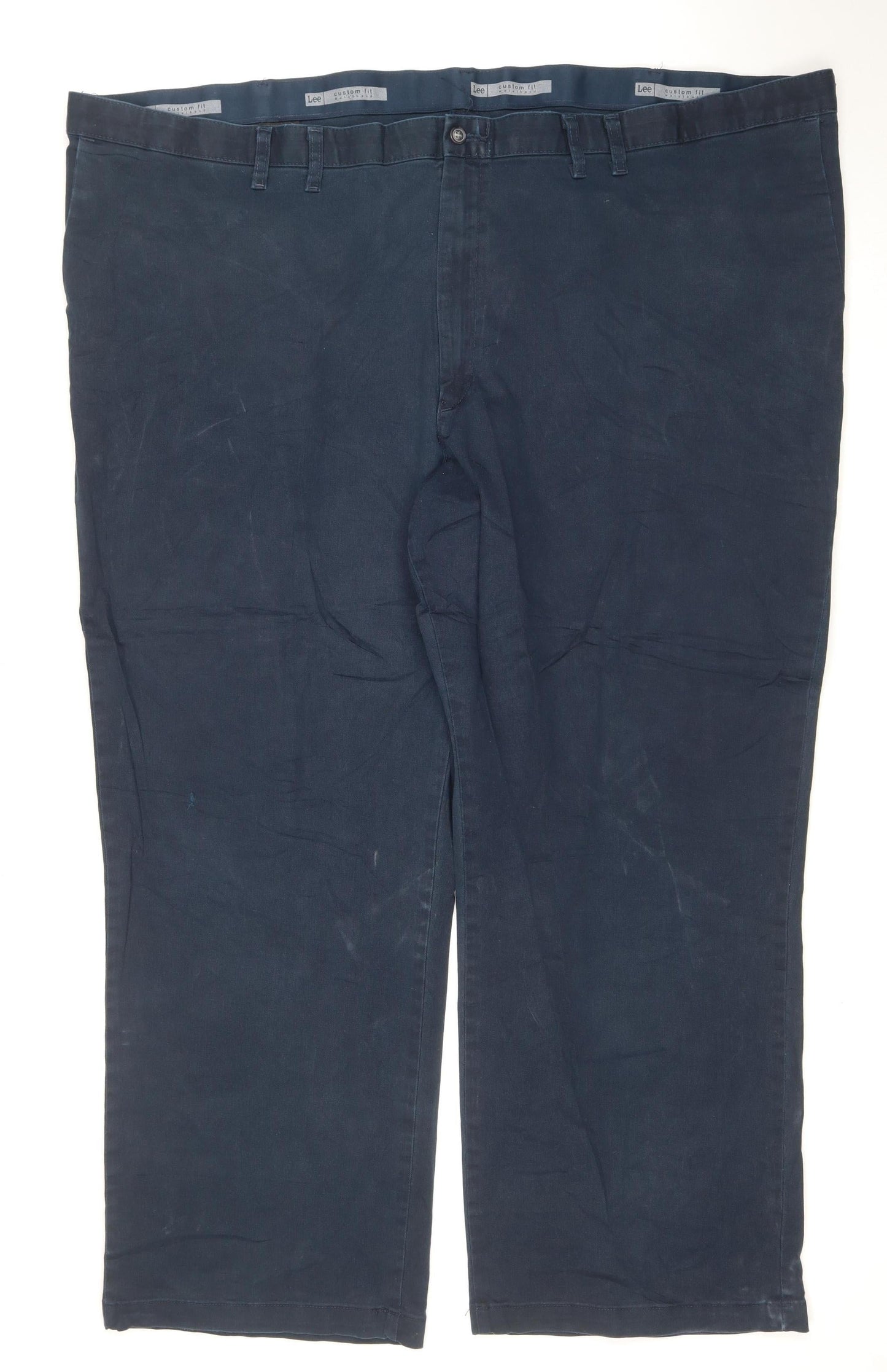Lee Men’s Blue Chino Trousers 52x30 Regular Fit Cotton
