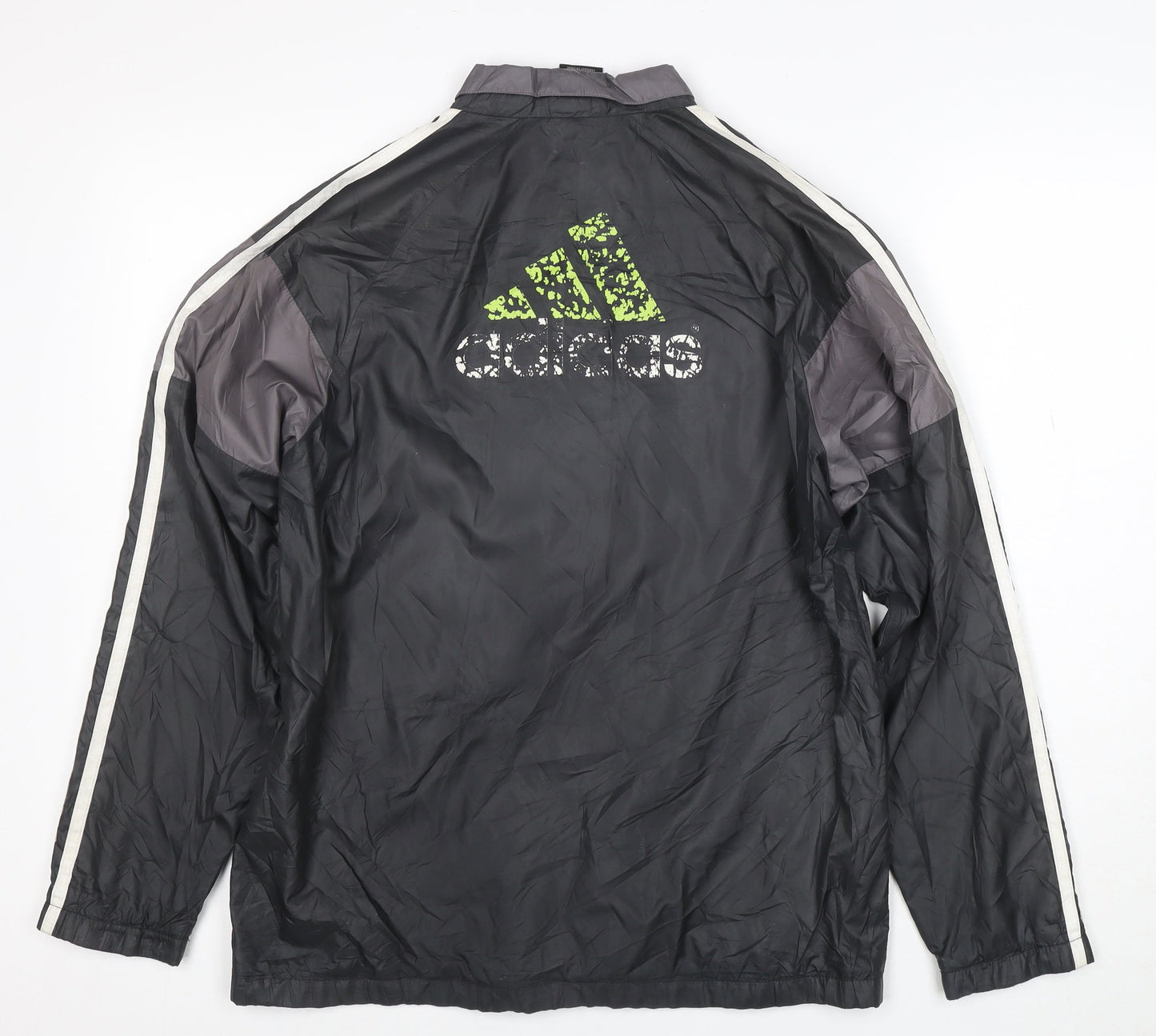 adidas Boys Black ClimaProof Track Jacket 14 Years Full Zip Sports Top