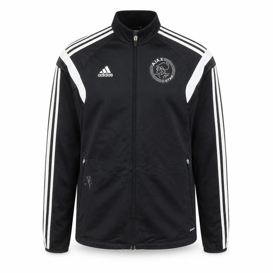 Adidas Women Black Full Zip Ajax Hoodie S ClimaCool Polyester