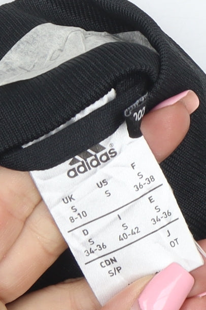 Adidas Women Black Full Zip Ajax Hoodie S ClimaCool Polyester