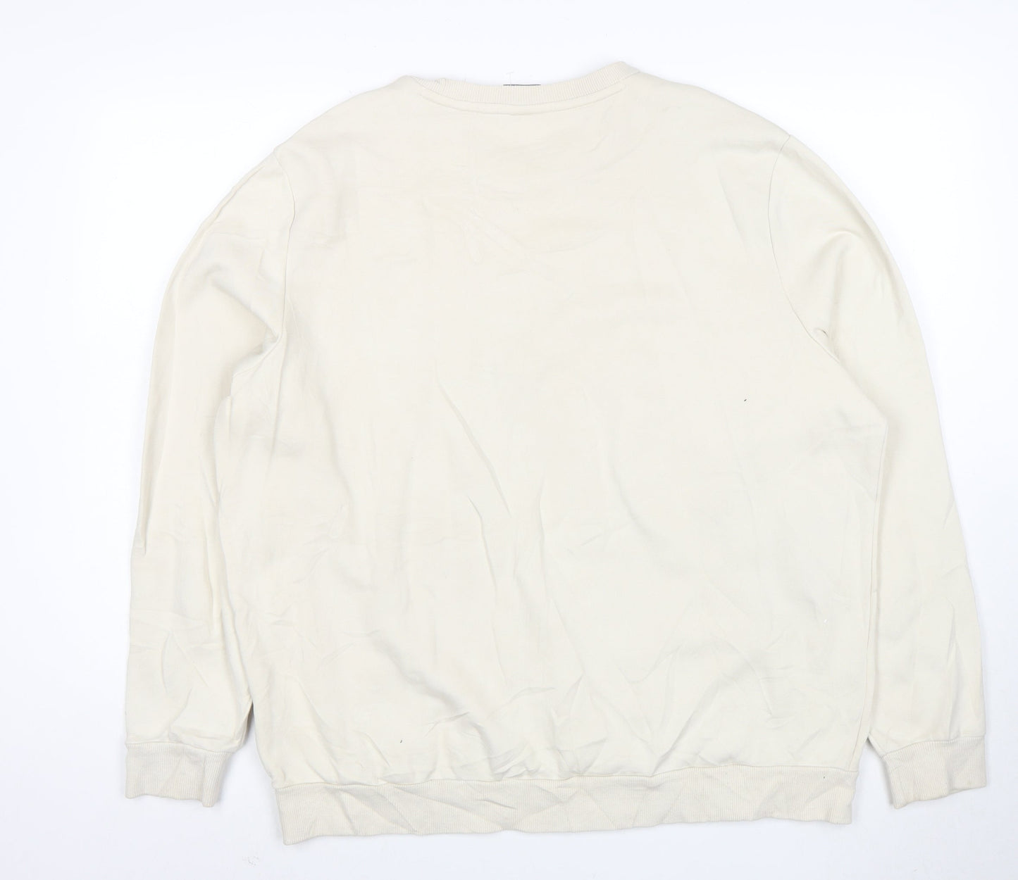 Puma Mens Beige XL Crew Neck Sweatshirt Classic Logo Pullover