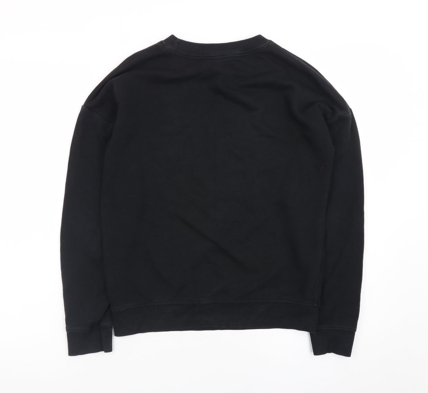 New Look Women's Black Graphic Crew Neck Sweatshirt Size 6