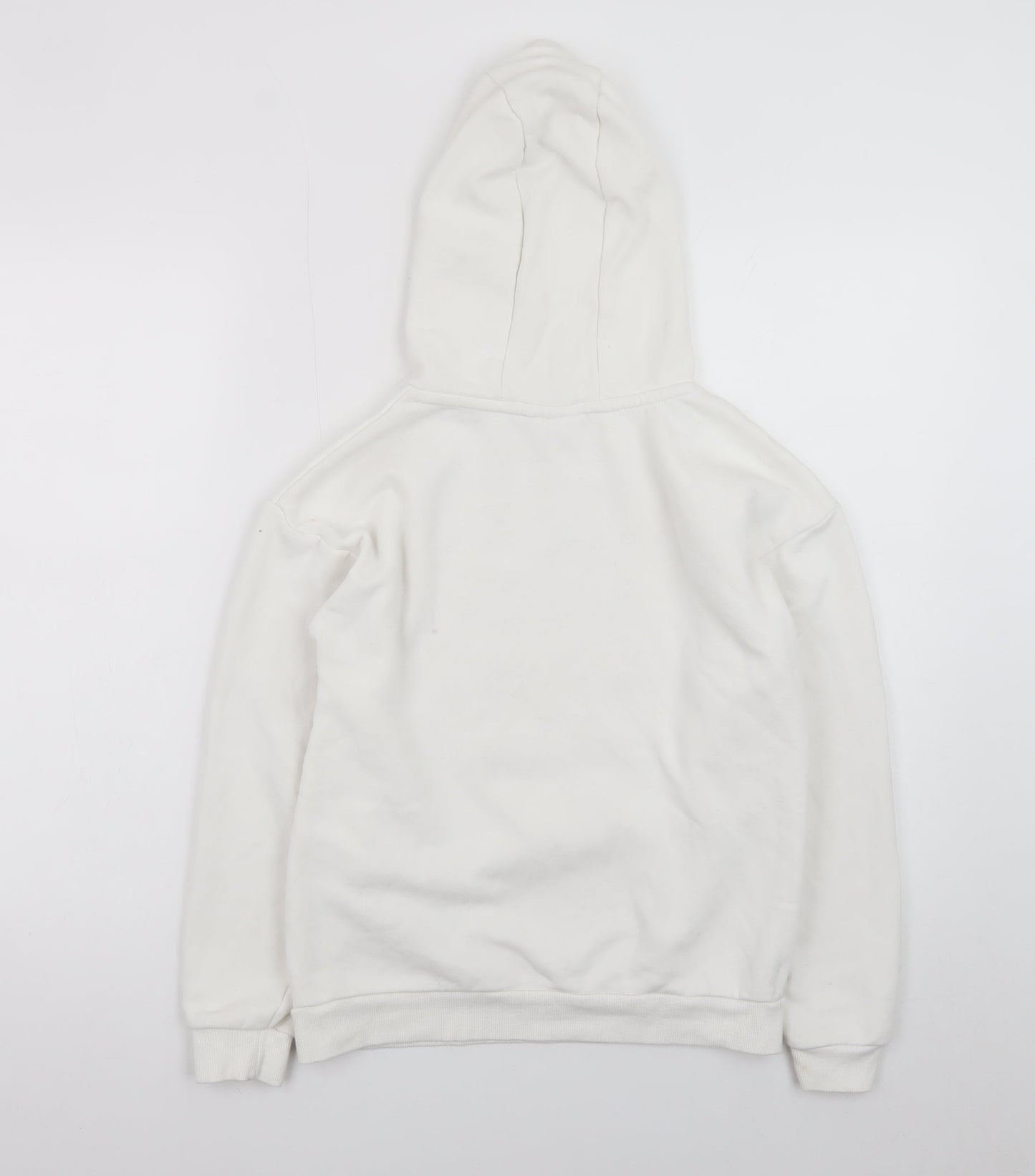 Garfield Boys White Pullover Hoodie 10-11 Years Cartoon Graphic Fleece