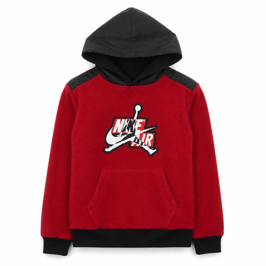 Nike Boys Red Fleece Pullover Hoodie 10-12 Years Jordan Air Logo