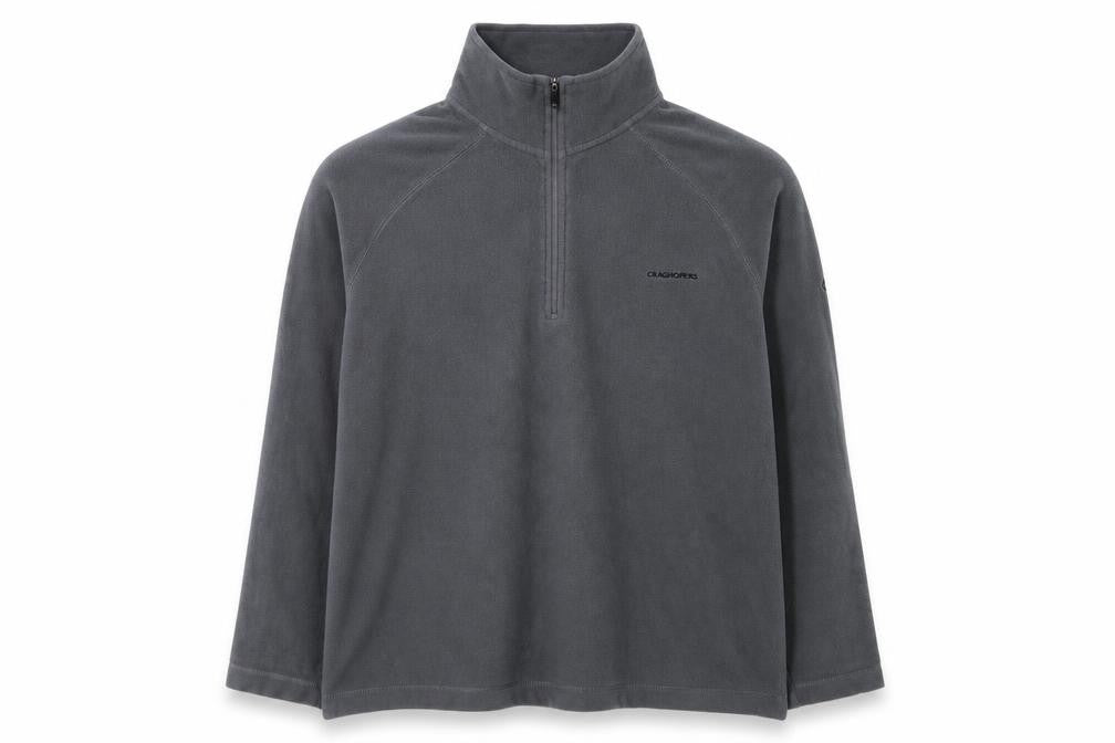 Craghoppers Men's Grey Fleece 1/4 Zip Pullover Sweatshirt L