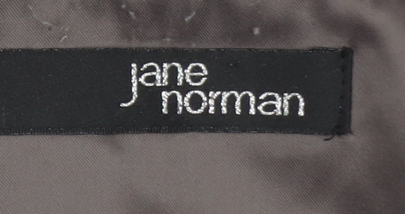 Jane Norman Women Silver Sequin Cropped Blazer Size 8 Party Jacket
