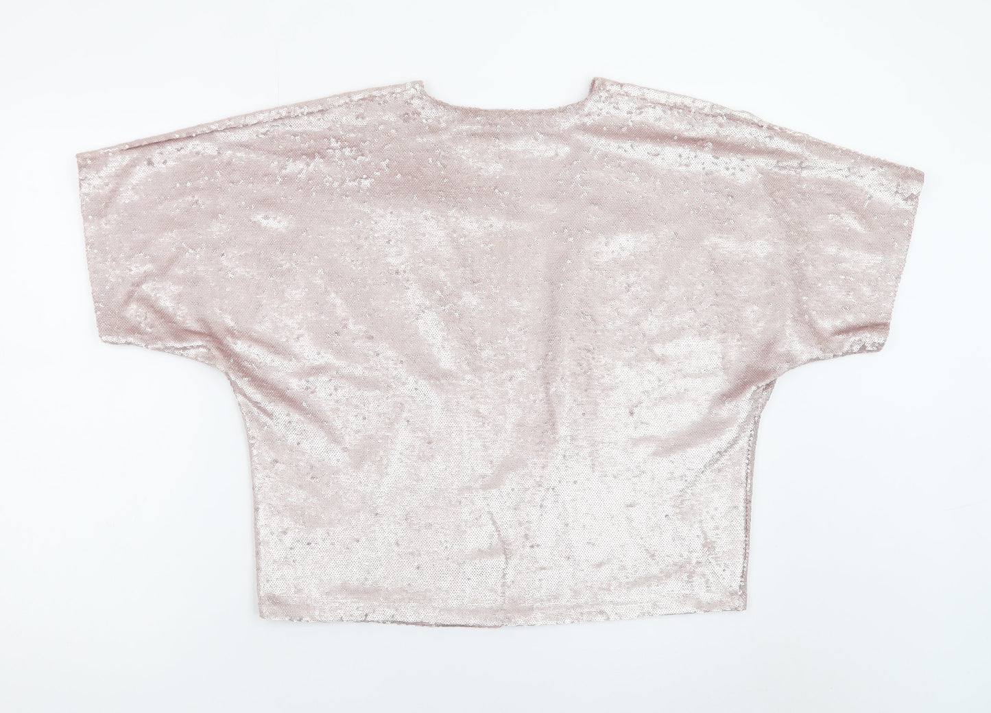 New Look Petite Pink Sequin Kimono Jacket Women's Size 6