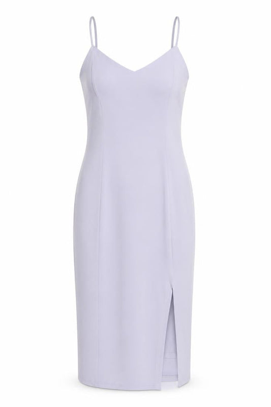 River Island Women Purple Size 6 V-Neck Slip Dress