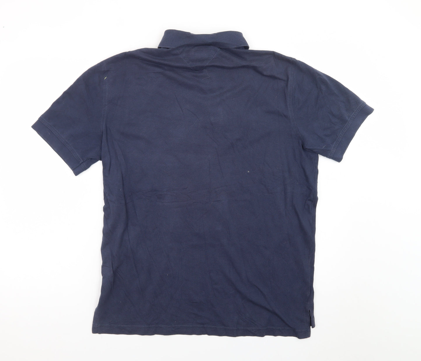Tommy Hilfiger Men's Navy Blue Regular Fit Polo Shirt Size L