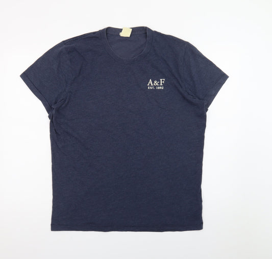 Abercrombie & Fitch Men's Blue XL Muscle Fit Crew Neck T-Shirt
