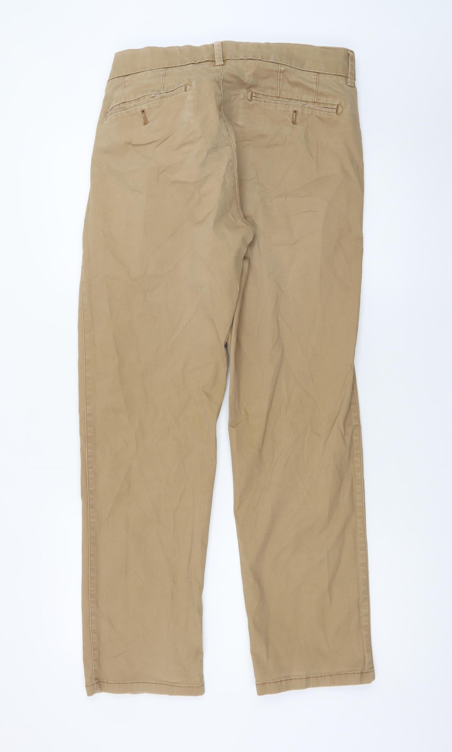 Dunnes Stores Men's Beige Chino Trousers 34W 29L Regular Fit