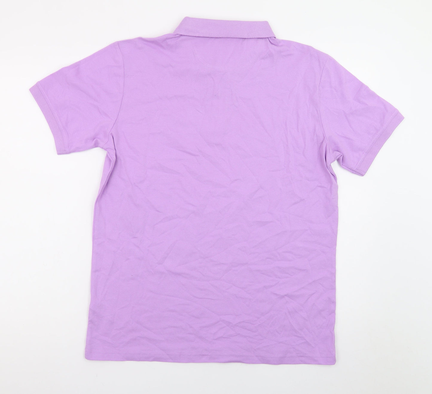 Paul Costelloe Men's Purple Regular Fit Cotton Polo Shirt Medium