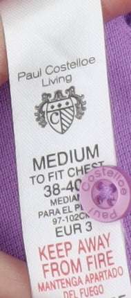 Paul Costelloe Men's Purple Regular Fit Cotton Polo Shirt Medium