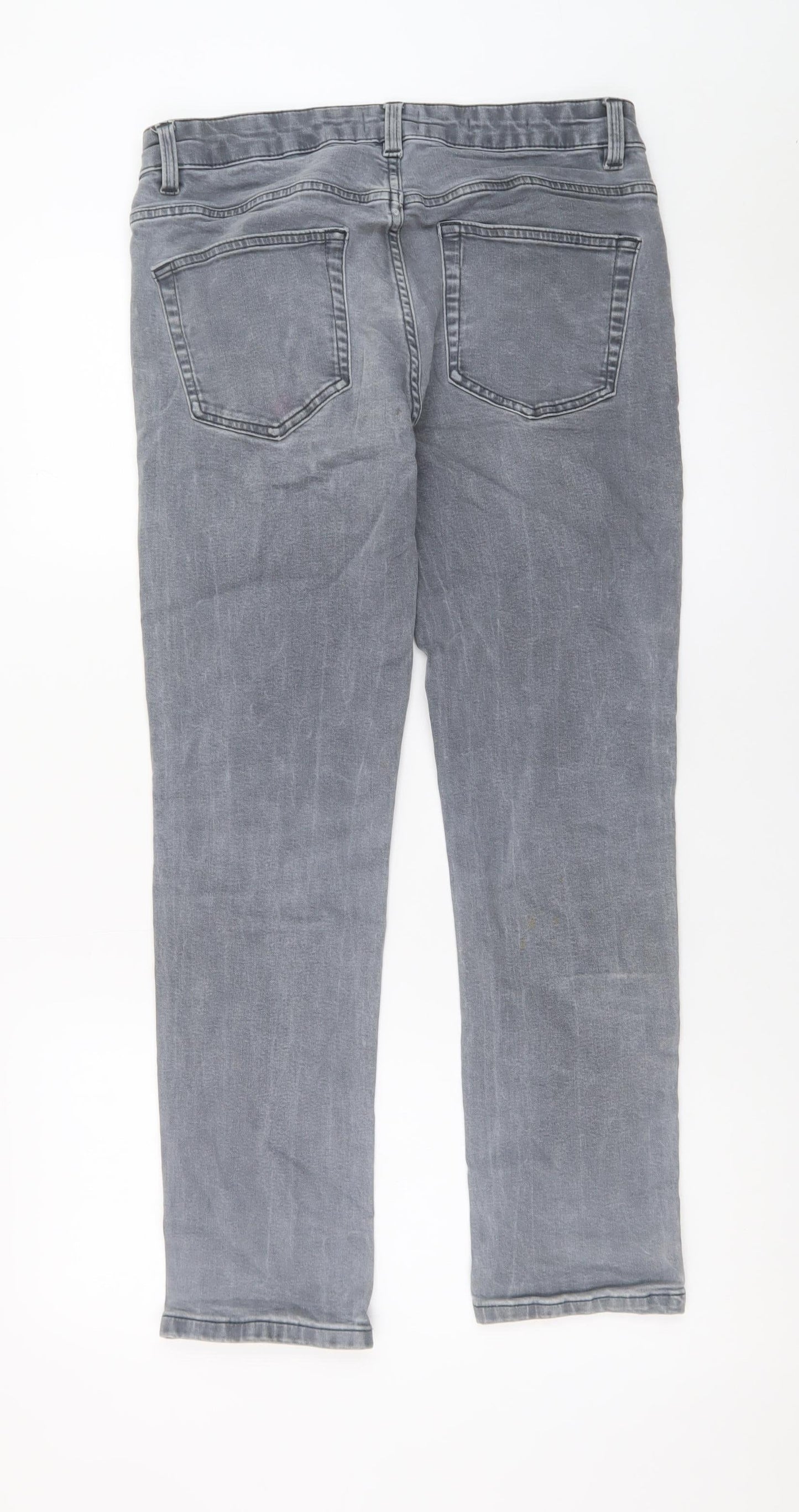 NEXT Men's Grey Slim Fit Straight Jeans 30W 31L Denim