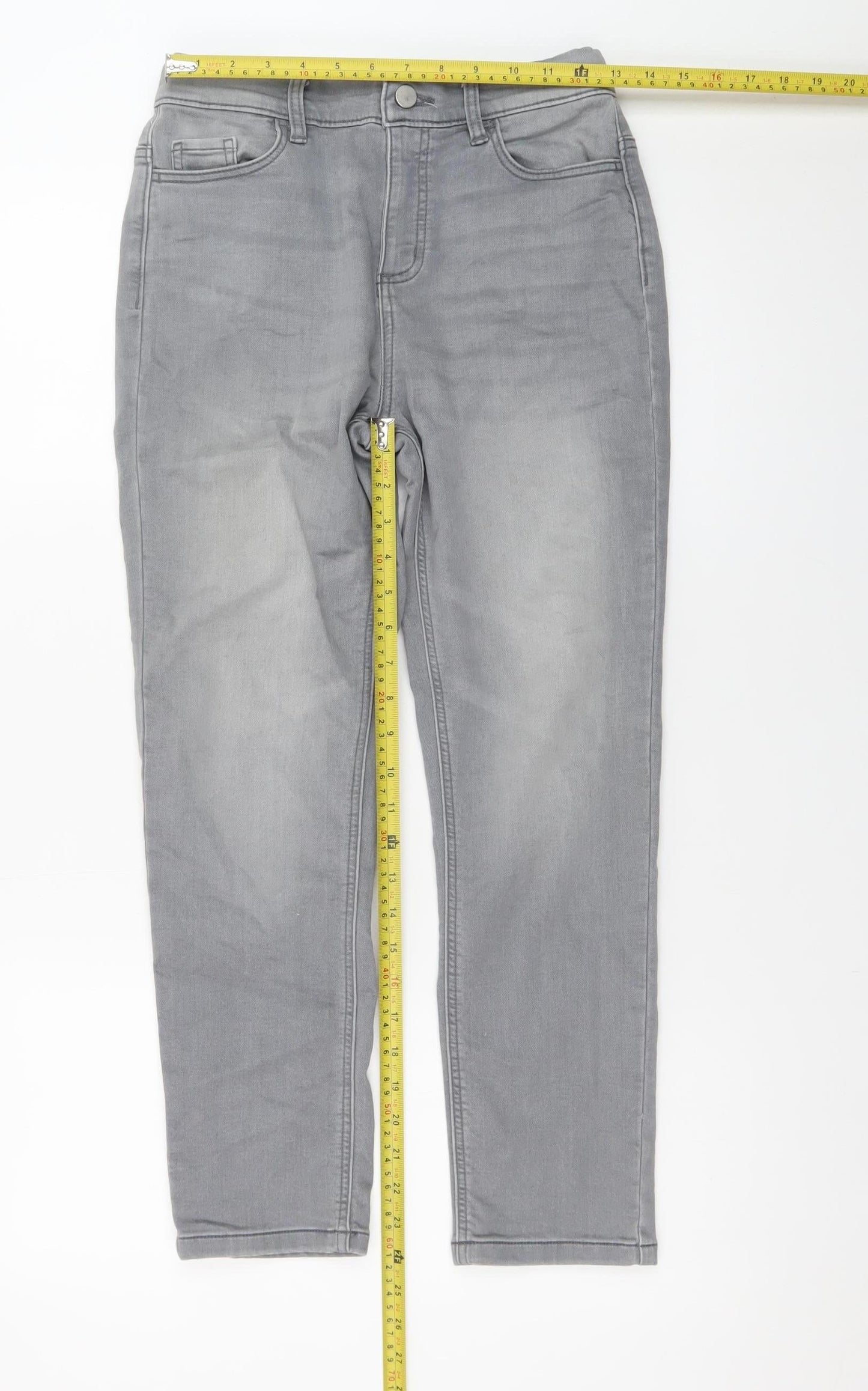 Dunnes Stores Women's Grey Skinny Jeans Size 10 Slim Fit Denim