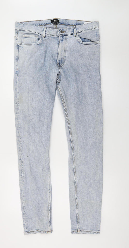 H&M Women's Blue Skinny Fit Denim Jeans Size 33