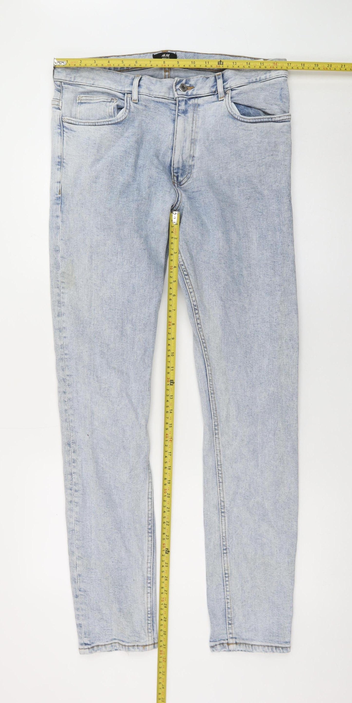 H&M Women's Blue Skinny Fit Denim Jeans Size 33