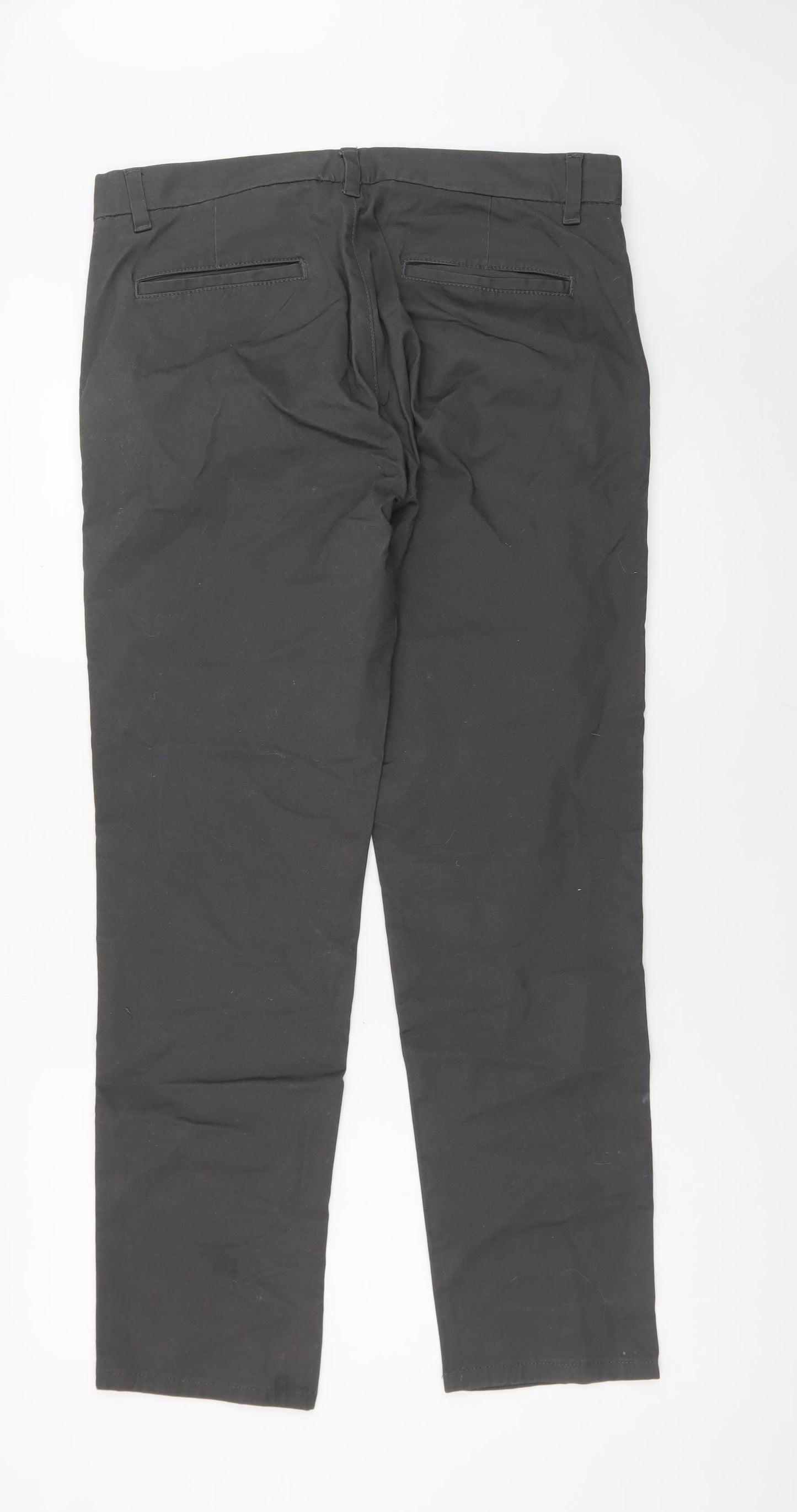 Next Men's Black Slim Fit Chino Trousers Size 34R