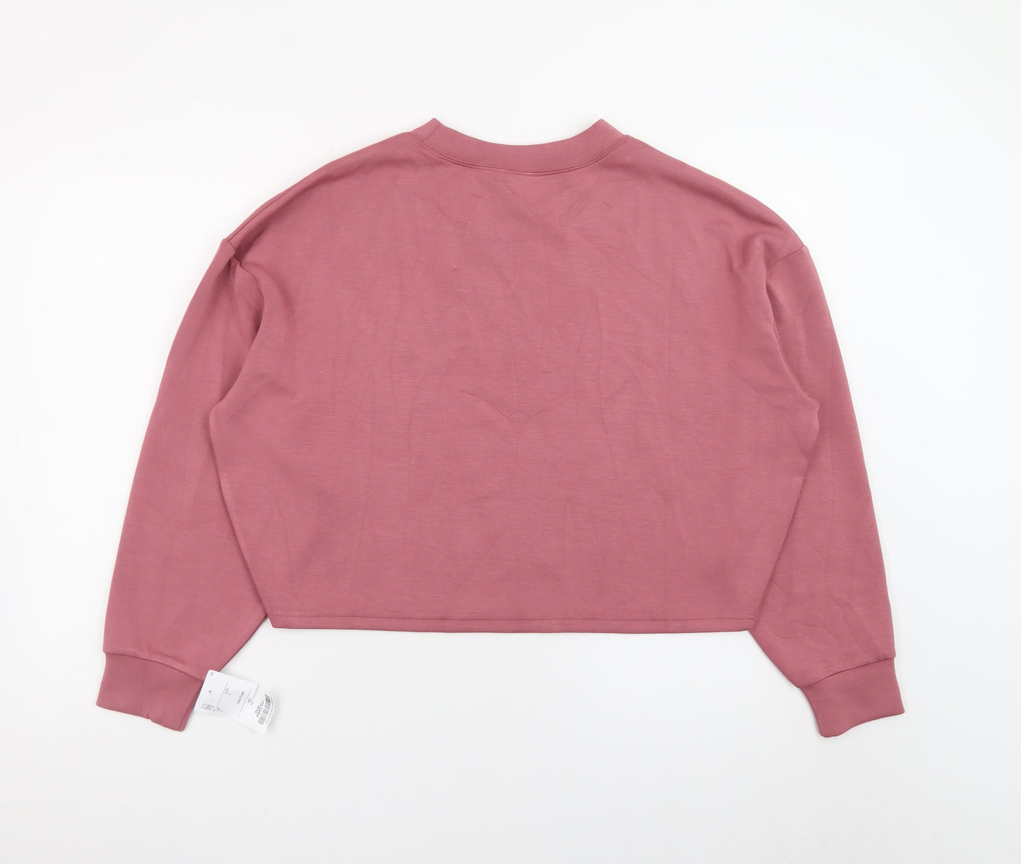 Outsidein Women Pink Cropped Pullover Sweatshirt Size S