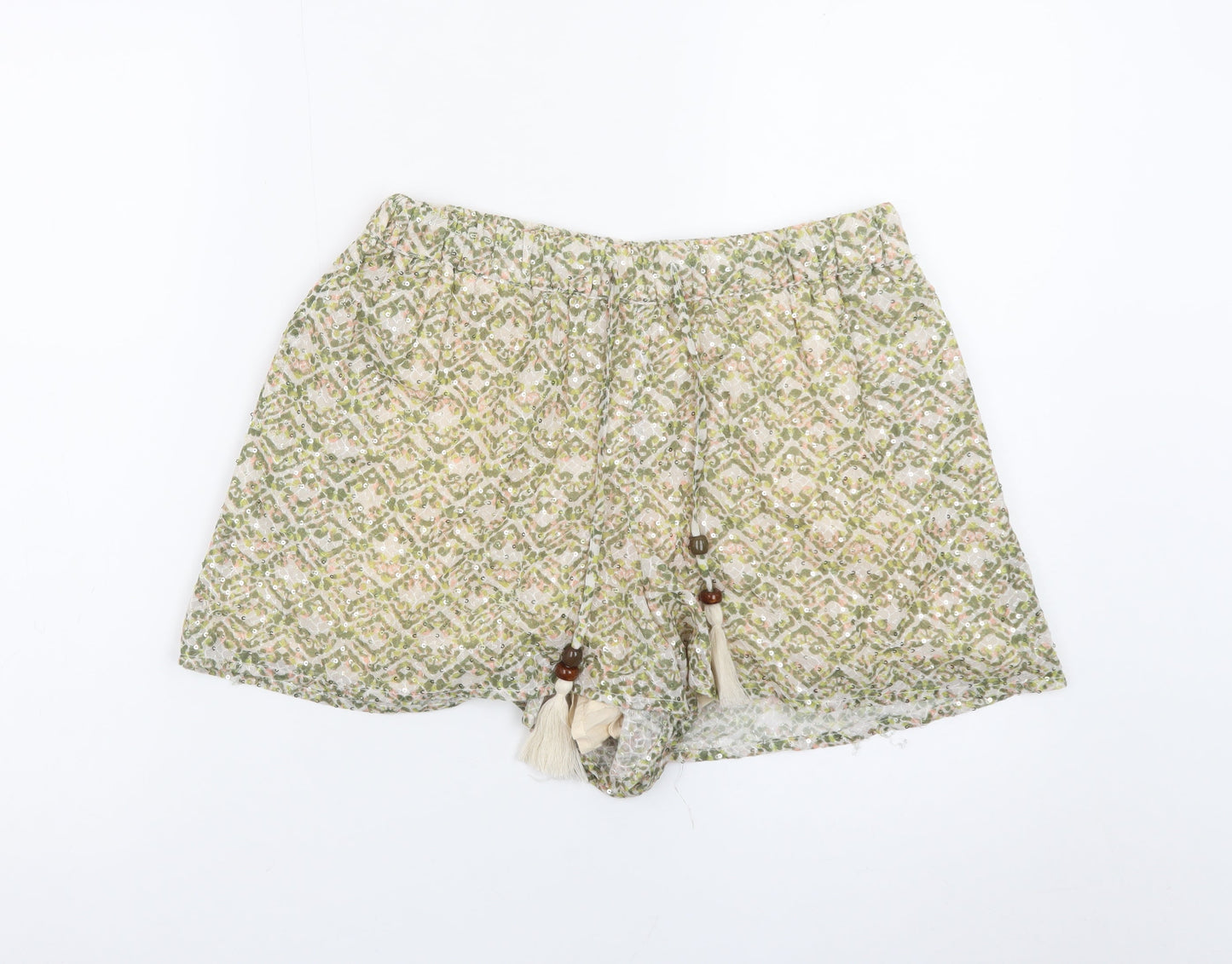 Cotton Club Women’s Multicoloured Bohemian Paperbag Shorts Size S
