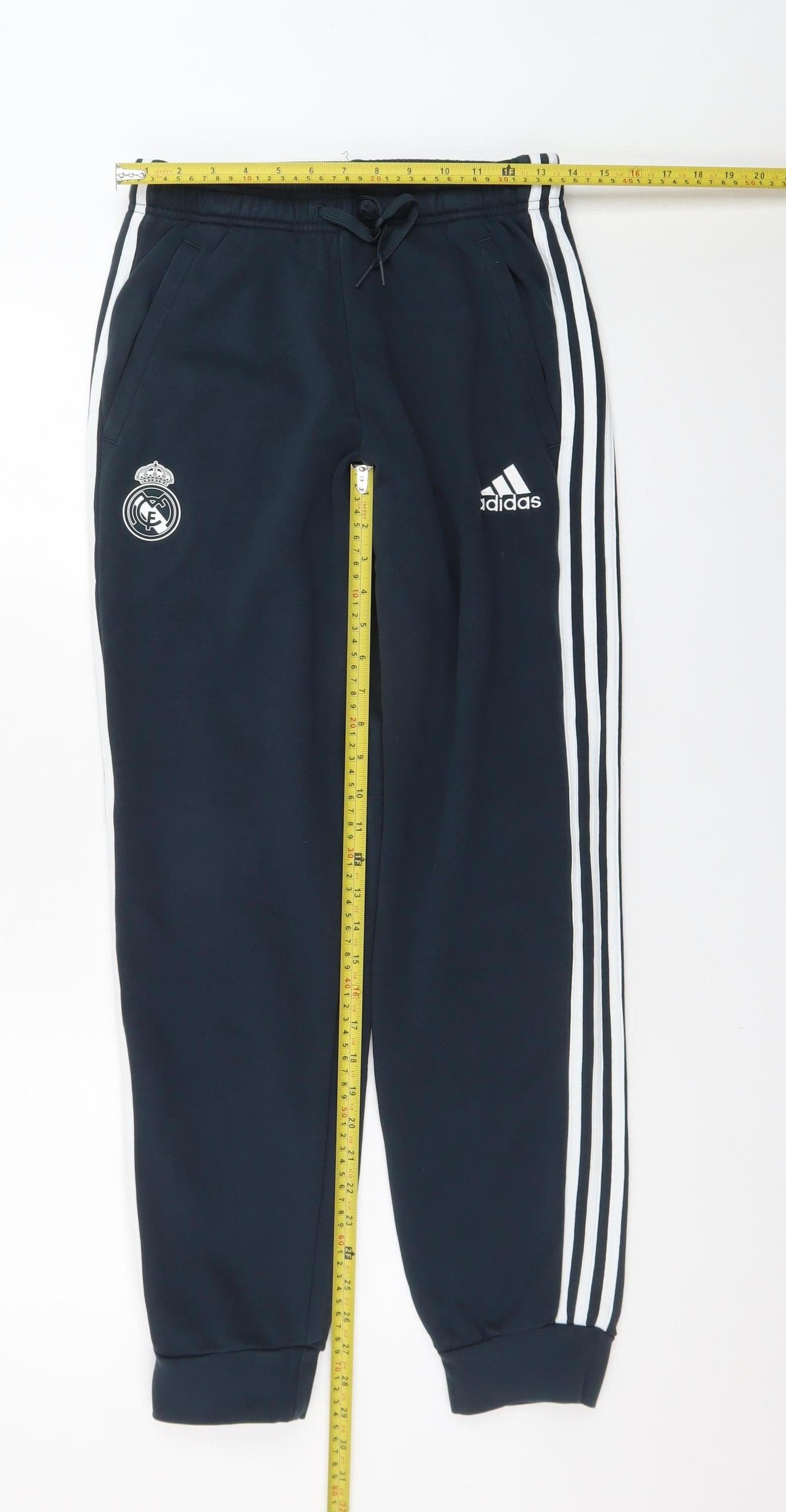 Adidas Men Black Jogger Real Madrid Sweatpants S Tapered Fit