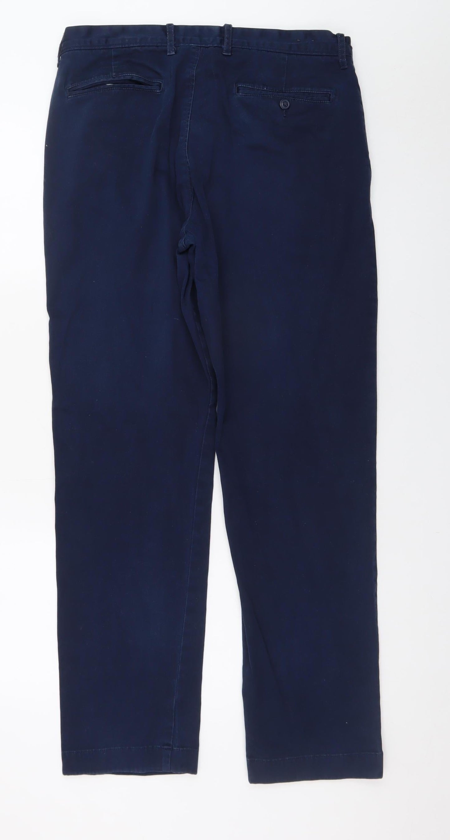 J.Crew Men's Blue Chino Trousers W32 L32 Slim Fit Stretch