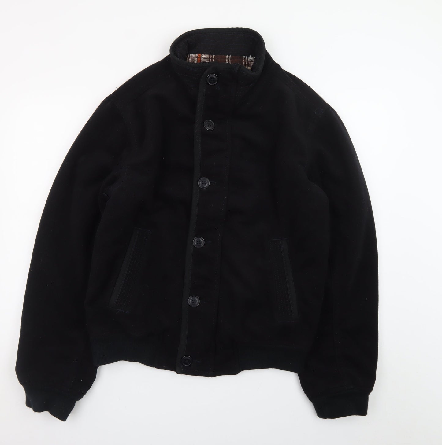 Abercrombie & Fitch Men's Black Wool Bomber Jacket Size M