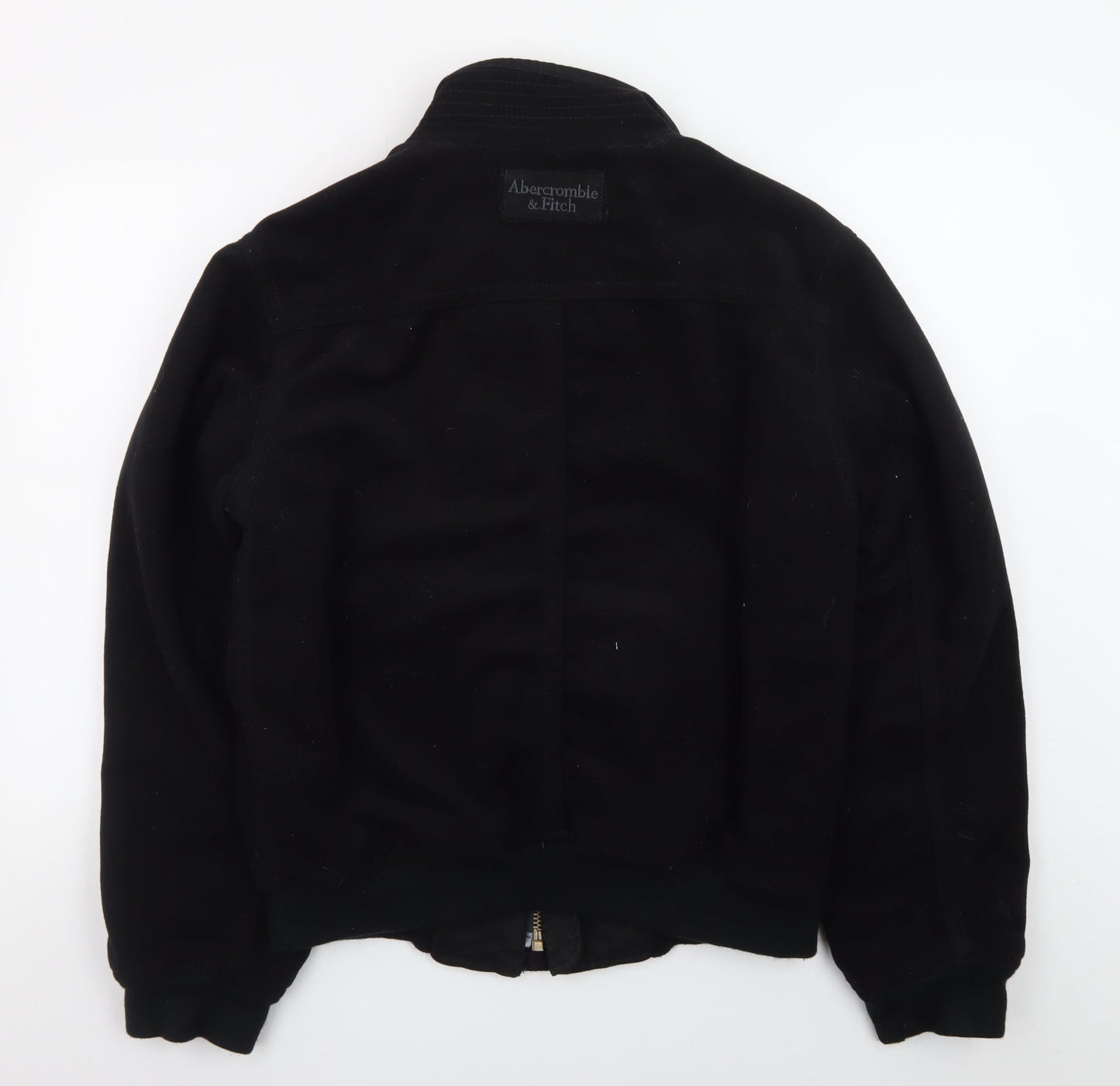 Abercrombie & Fitch Men's Black Wool Bomber Jacket Size M