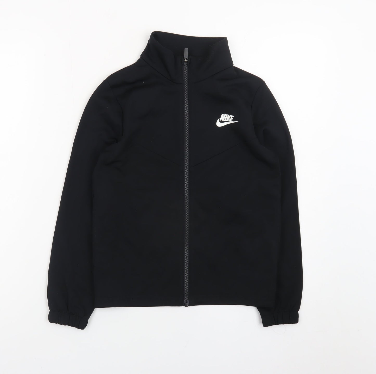 Nike Boys Black Track Jacket Small 128-137cm Full Zip Sportswear