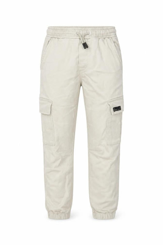 Zara Boys Beige Cargo Trousers 9 Years Elastic Waist Twill Pants