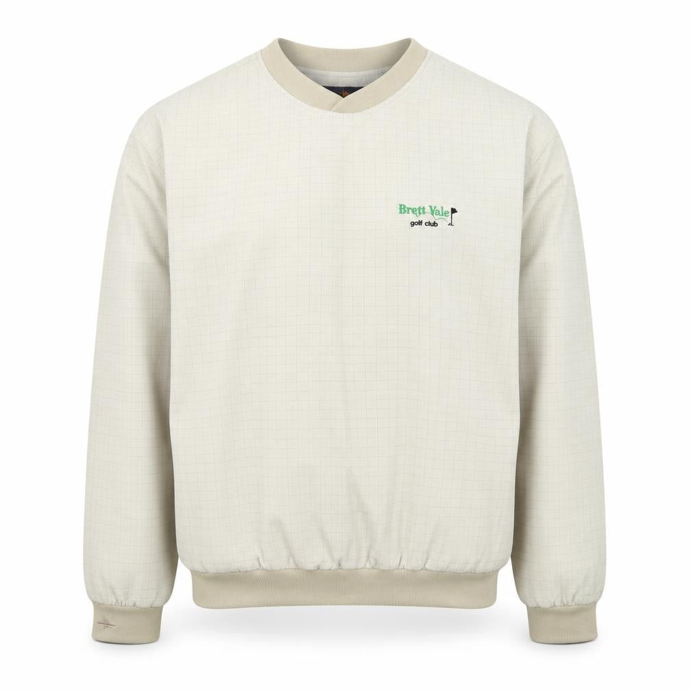 Antigua Men Beige Pullover Golf Sweatshirt M Crew Neck Sportswear